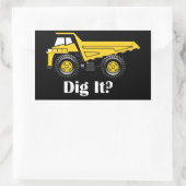 掘る? – 矩形ステッカー、光沢 長方形シール (バッグ)