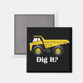 掘る?- 2インチ角磁石 マグネット (正面/裏面)