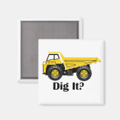 掘る?- 2インチ角磁石 マグネット (正面/裏面)