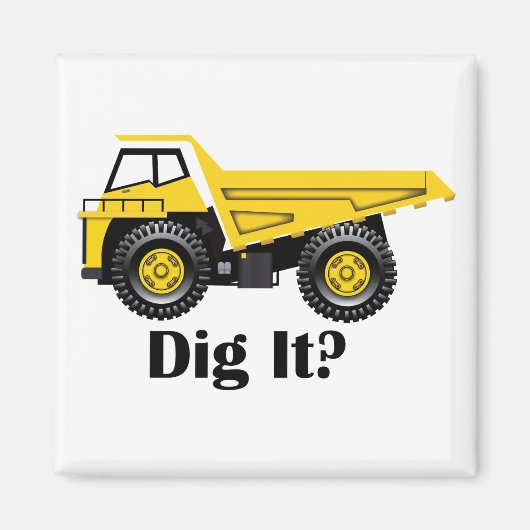 掘る?- 2インチ角磁石 マグネット (正面)