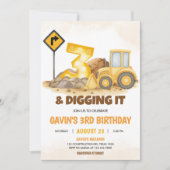 掘るIt建築トラック3rd誕生日パーティー 招待状 (正面)