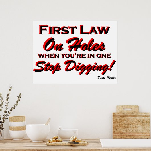 掘ストップる！ ポスター (キッチン)