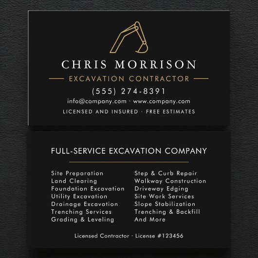 掘削オペレーター請負業者プロフェッショナル 名刺