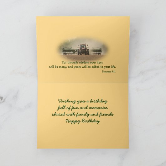 掘削カンザス州小麦594xxカスタマイズ任意の大事な行事 カード (内部)