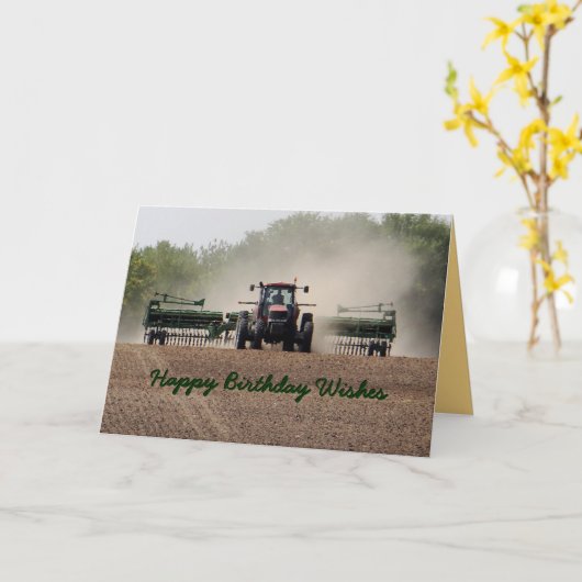 掘削カンザス州小麦594xxカスタマイズ任意の大事な行事 カード (黄色い花)