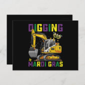 掘削マルディグラスショベル建築カーニバル ポストカード (正面/裏面)