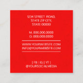 掘削建築建物会社 スクエア名刺 (裏面)