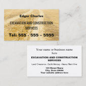 掘削建築砂軌道事業カード 名刺 (正面/裏面)