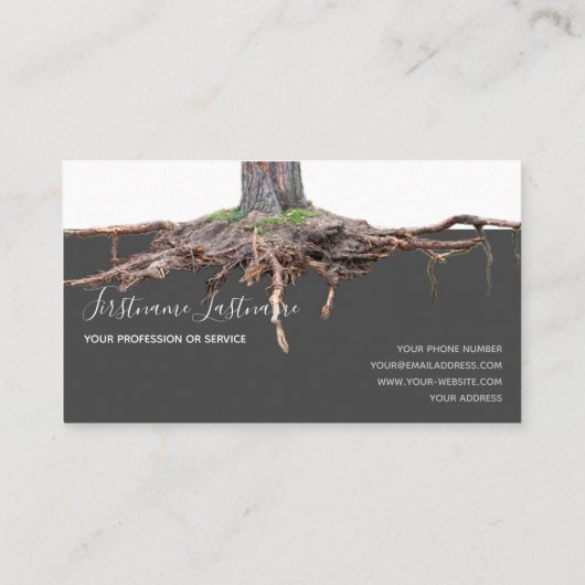 掘削木灰色の四角形ストライプ枠 名刺 (裏面)