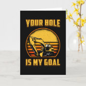 掘削機あなたの穴は私のゴール建築労働者 カード (黄色い花)