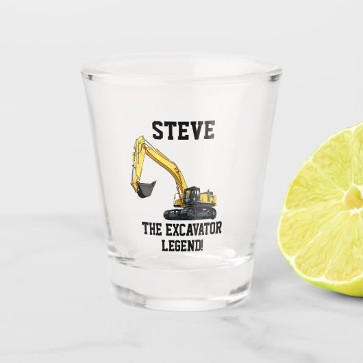 掘削機おもしろい凡例重機運転士 ショットグラス (正面)