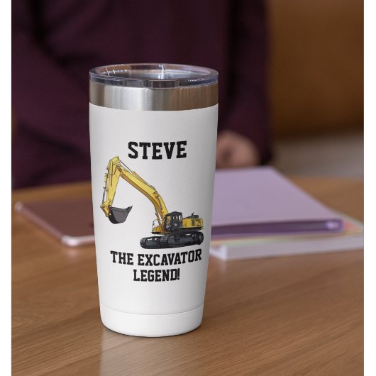 掘削機おもしろい凡例重機運転士 保温保冷タンブラー