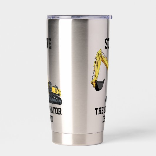 掘削機おもしろい凡例重機運転士 保温保冷タンブラー (左面)