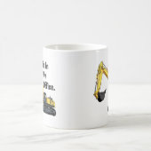 掘削機おもしろい重機運転士事務所 コーヒーマグカップ (中央)