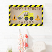 掘削機の建築の誕生日 横断幕 (インサイチュ)