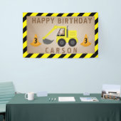 掘削機の建築の誕生日 横断幕 (トレードショー)