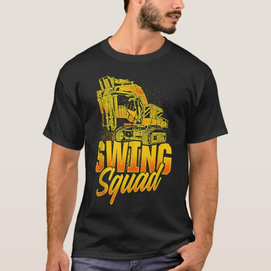 掘削機オペレーターバックホー運転手用 Tシャツ (正面)