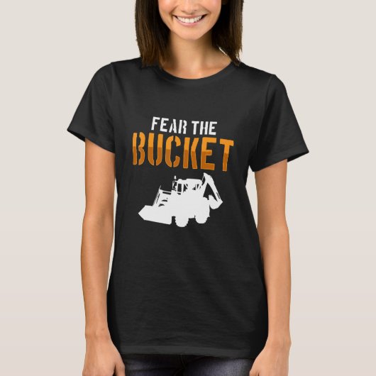 掘削機オペレータ及び重機械機オペレータfu tシャツ (正面)