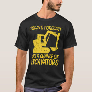 掘削機カッコいい女子男性へ重量機器オペラ Tシャツ