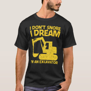 掘削機カッコいい女子男性へ重量機器オペラ Tシャツ