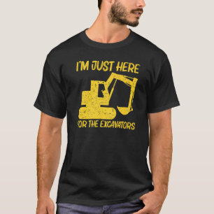 掘削機カッコいい女子男性へ重量機器オペラ Tシャツ