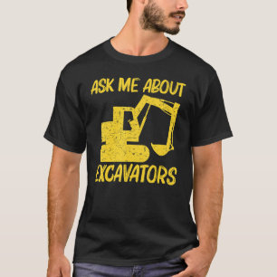 掘削機カッコいい女子男性へ重量機器オペラ Tシャツ