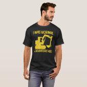掘削機カッコいい女子男性へ重量機器オペラ Tシャツ (正面フル)