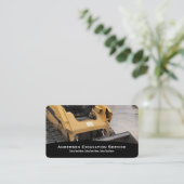 掘削機サービス名刺 名刺 (スタンド正面)