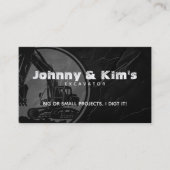 掘削機スローガンビジネスカード 名刺 (正面)