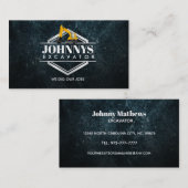 掘削機スローガンビジネスカード 名刺 (正面/裏面)