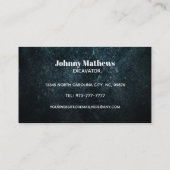 掘削機スローガンビジネスカード 名刺 (裏面)