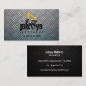 掘削機スローガンビジネスカード 名刺 (正面/裏面)