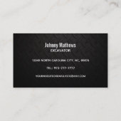 掘削機スローガンビジネスカード 名刺 (裏面)