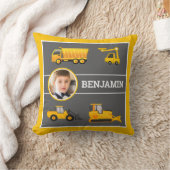 掘削機ダンプトラック建築フォトキッズルーム クッション (ブランケット)