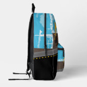 掘削機トラック建築トラックサイトボーイズ名 プリントバックパック (左)