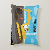 掘削機トラック建築トラックサイト アクセントクッション (裏面(縦))