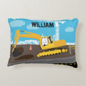 掘削機トラック建築トラックサイト アクセントクッション (裏面)