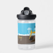 掘削機トラック建築トラックサイト ウォーターボトル (正面)