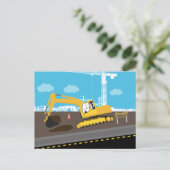掘削機トラック建築トラックサイト シーズンポストカード (スタンド正面)