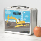 掘削機トラック建築トラックサイト メタルランチボックス (インサイチュ)