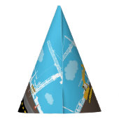 掘削機トラック建築トラック誕生日パーティー パーティーハット (裏面)