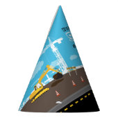 掘削機トラック建築トラック誕生日パーティー パーティーハット (左)