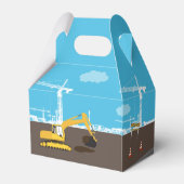 掘削機トラック建築トラック誕生日パーティー フェイバーボックス (裏面サイド)