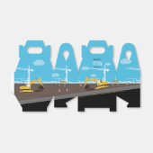 掘削機トラック建築トラック誕生日パーティー フェイバーボックス (折り畳みなし)