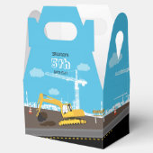 掘削機トラック建築トラック誕生日パーティー フェイバーボックス (オープン)