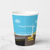 掘削機トラック建築トラック誕生日パーティー 紙コップ (右)