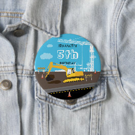 掘削機トラック建築トラック誕生日パーティー 缶バッジ