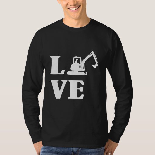 掘削機ドライバ建築建物ワーカー値リスト Tシャツ (正面)