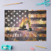 掘削機フラグの火花 薄葉紙 (クラフト)