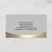 掘削機プラントオペレータプロフェッショナル建築 名刺 (裏面)